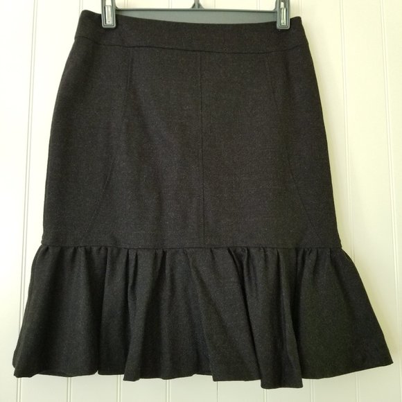 PINK TARTAN Wool Skirt With Ruffle - Picture 1 of 3